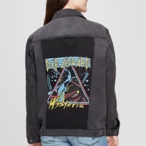 NWT Junk Food Oversized Def Leppard Denim Jacket - Picture 5 of 5